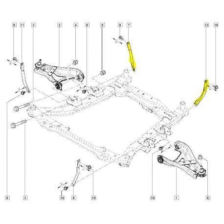 554951350R DUSTER XJD BEŞIK BAĞLANTI ARKA AYAĞI MAIS