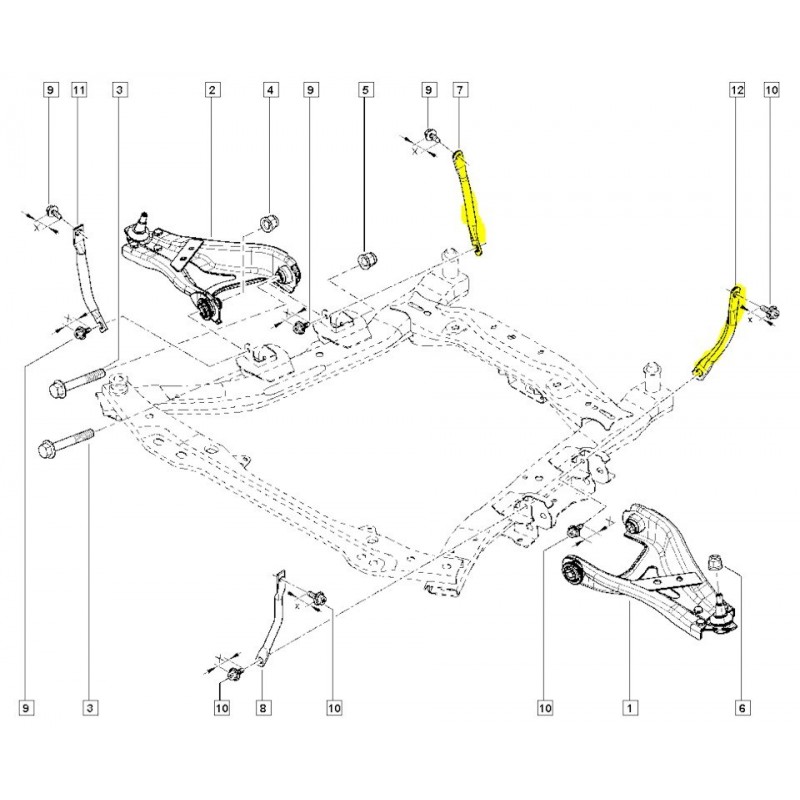 554951350R DUSTER XJD BEŞIK BAĞLANTI ARKA AYAĞI MAIS