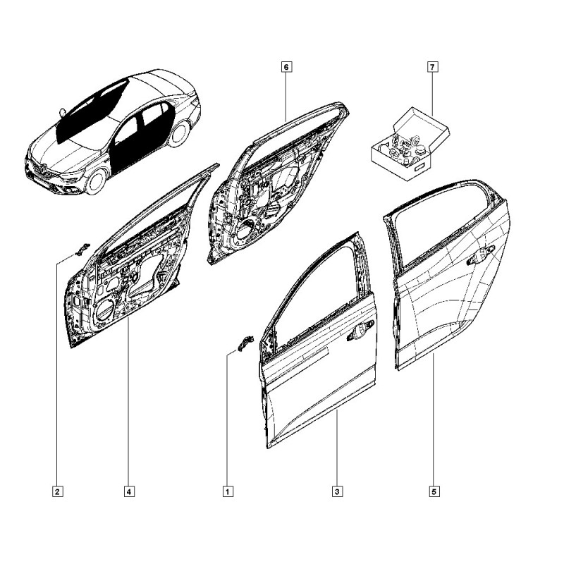 801010705R MEGANE IV 4 SOL ÖN KAPI ITHAL