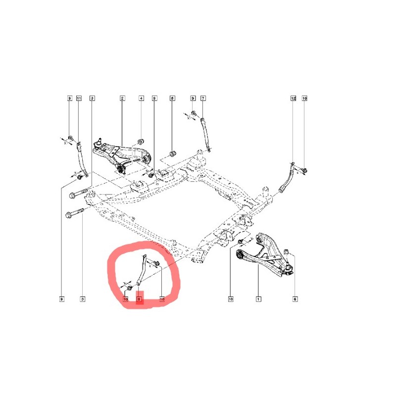 554952620R YENI DUSTER XJD SOL ÖN BEŞIK KOLU DENGE TABLA