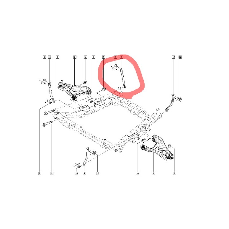 544C46994R YENI DUSTER XJD ÖN BEŞIK SAĞ ARKA DENGE KOLU