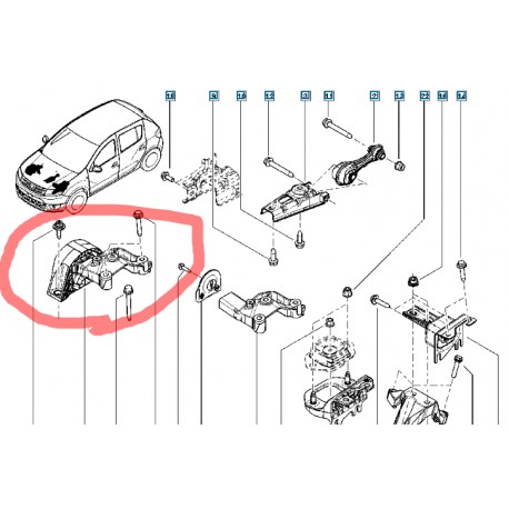 112105431R YENI SANDERO SAĞ MOTOR TAKOZU MAIS