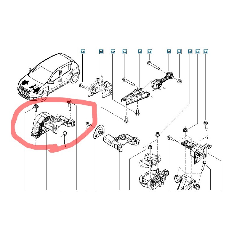 112105431R YENI SANDERO SAĞ MOTOR TAKOZU MAIS