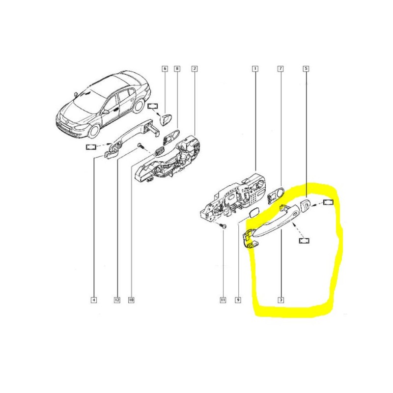 806062038R LATITUDE ÖN DIŞ AÖMA KOLU SAĞ SOL ADET MAIS