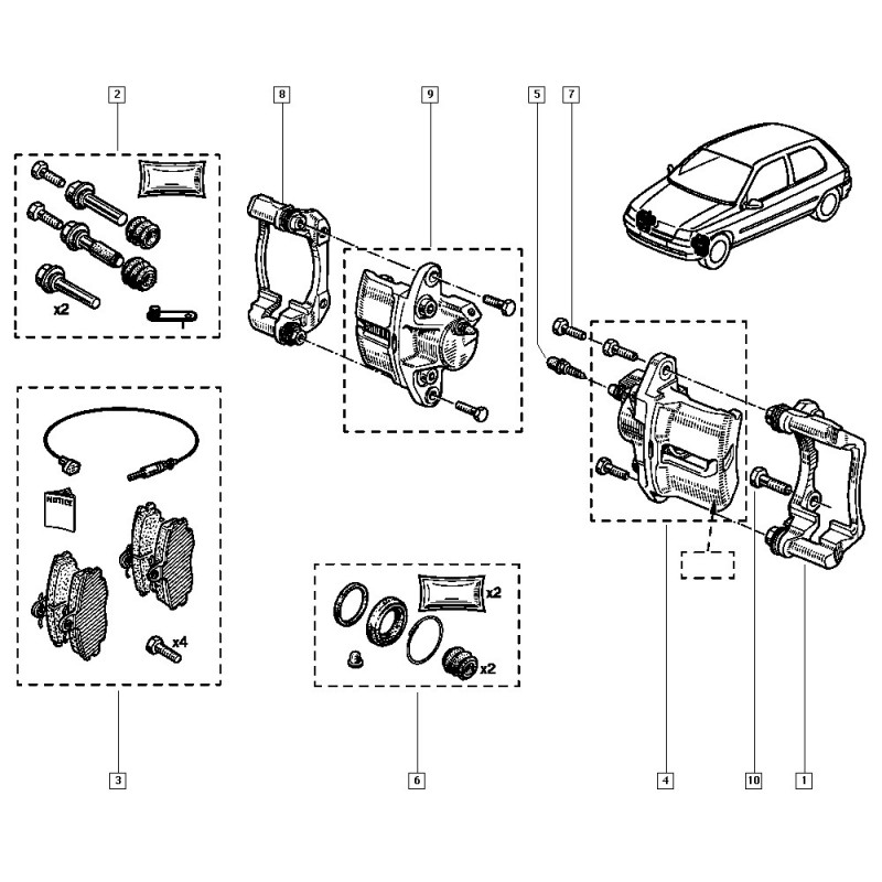 7701040965 RENAULT 9 R9 KALIPER KUNDAĞI TUTUCU