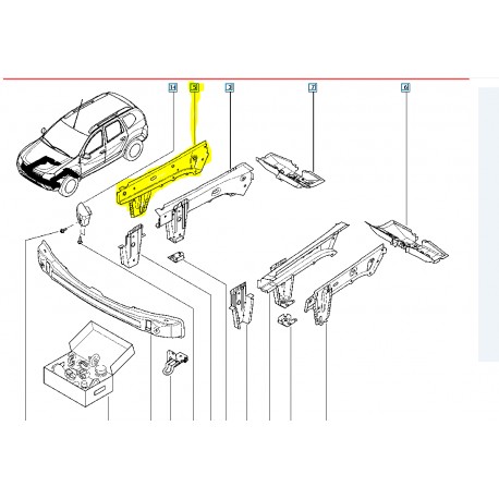 751324405R DUSTER SAĞ ÖN ŞASE KAPLAMA ÇAMURLUK ARASI