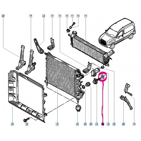 7703053958 RENAULT 9 KANGO RADYATÖR BAĞLANTI RONDELA