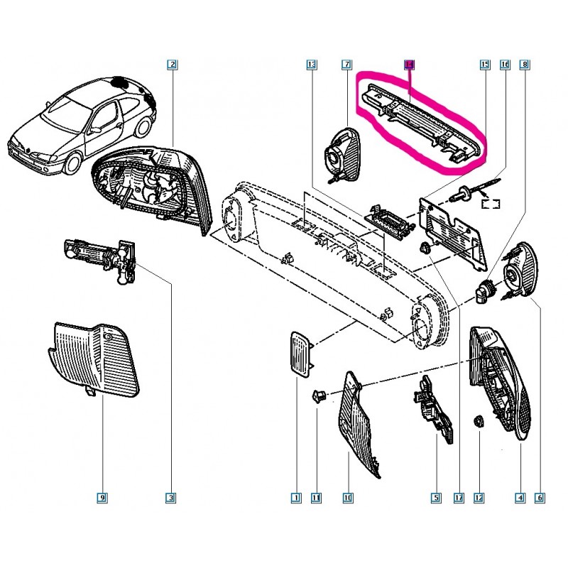 7700848911 MEGANE 1 COUPE 3. STOP LAMBA MAIS EAOF