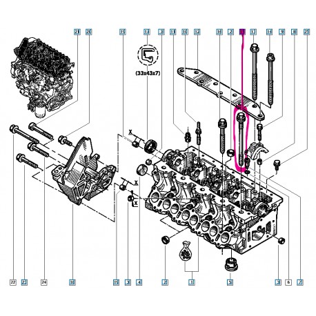 7700872849 MASTER G8T ESPACE SILINDIR KAPAK CIVATASI MAIS