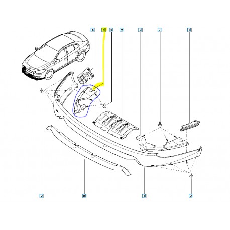 622565598R FLUENCE ÖN TAMPON IÇ SAĞ TARAF