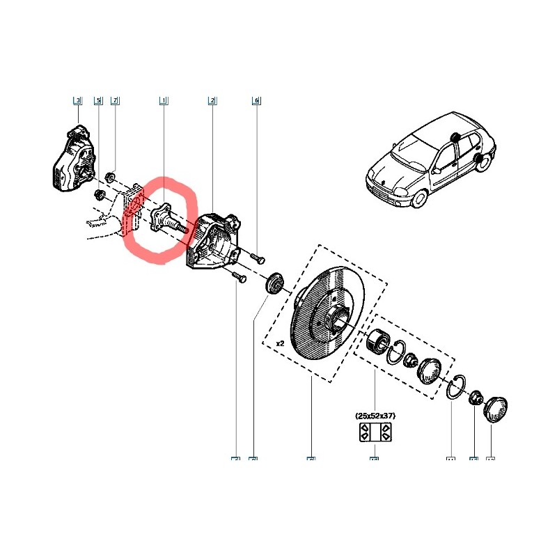 8200104117  CLIO 2 II ARKA AKS TAŞIYICI MAIS