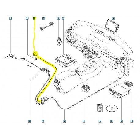 259754900R LAGUNA 3 NAVIGASYON ANTENI