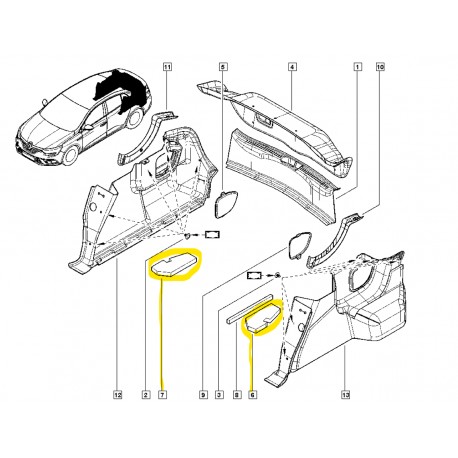 769476447R MEGANE IV 4 BAGAJ AYAR PULU TAKOZU MAIS