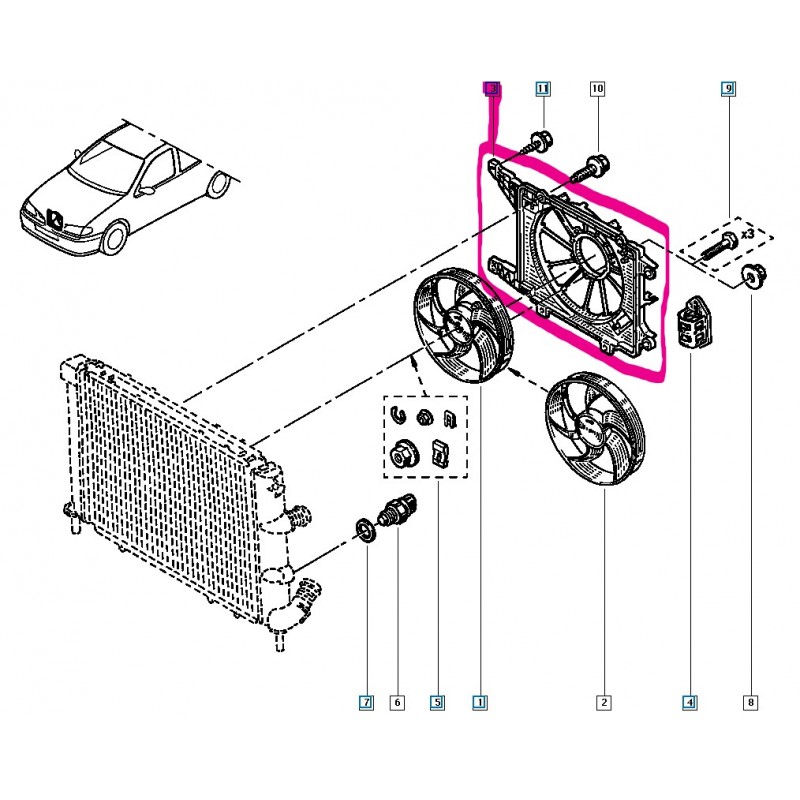 7701054756 MEGANE 1 FAN DAVLUMBAZI MAIS MAKO TIP