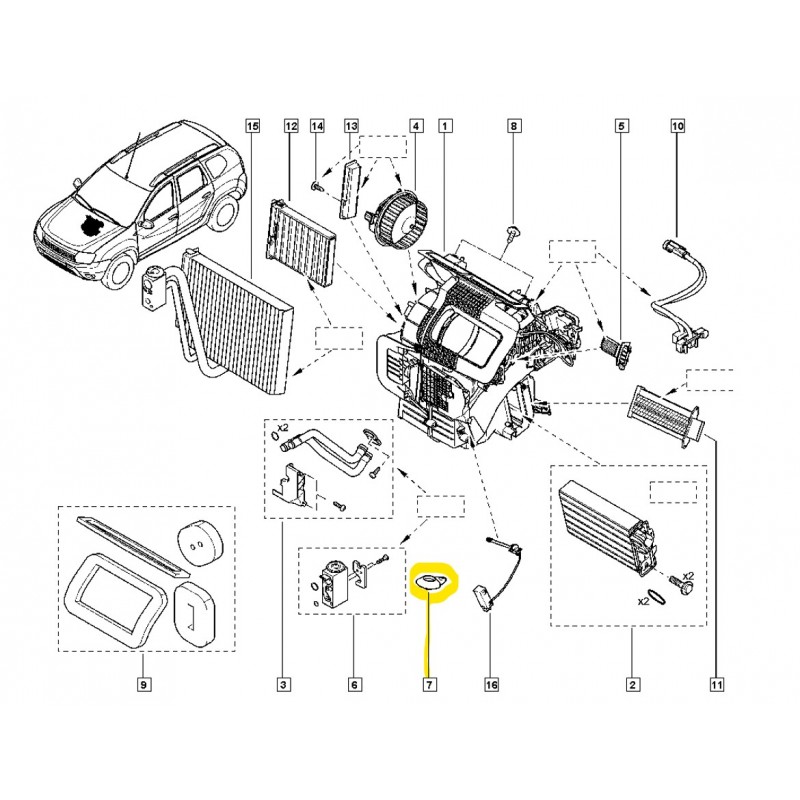 8200132478 CLIO 3 III MODUS KALORIFER KUTU ALT TAKOZU MAIS