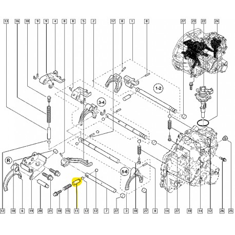 328346J010 MEGANE 2 II COUPE ŞANZIMAN ÇATAL PIMI
