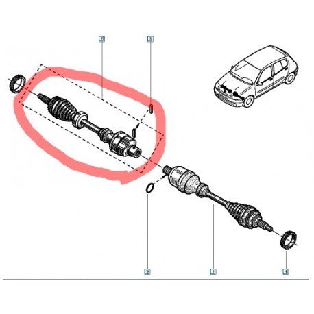 8200621187 8200240423 CLIO 2 BVA SAĞ AKS OTOMATIK