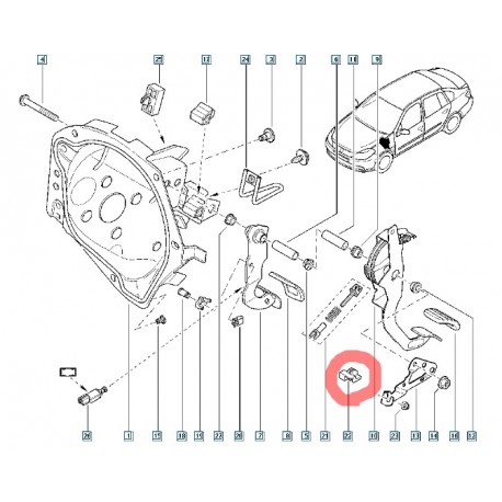 8200048270 CLIO 2 II DEBRIYAJ PEDAL TIRNAGI MAIS