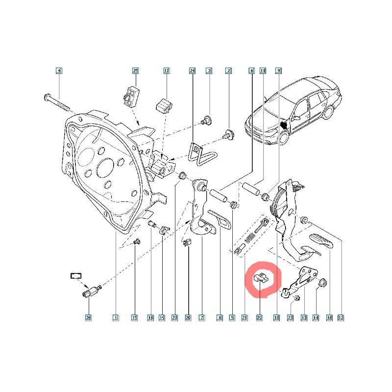 8200048270 CLIO 2 II DEBRIYAJ PEDAL TIRNAGI MAIS